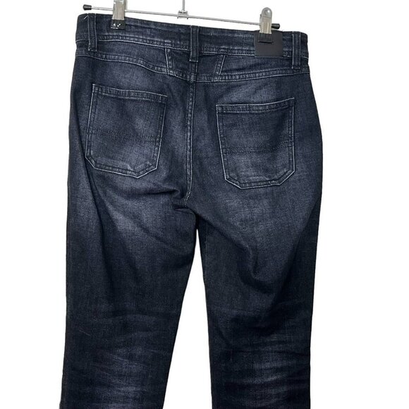 CLOSED Francesca Moto Cropped Jeans Women’s Size 24 Black Denim Altered Hem - Picture 5 of 14